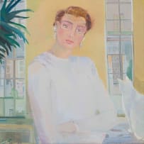 Wendy Anziska; Portrait of a Woman with a White Cat