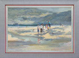 Ruth Squibb; Figures on a Beach