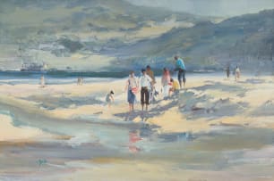 Ruth Squibb; Figures on a Beach