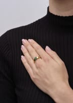 Emerald solitaire ring