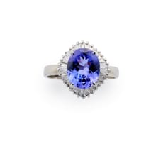 Tanzanite and diamond ring