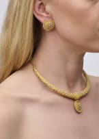 Reversible Indian gold necklace and earrings