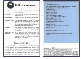 Tanzanite and diamond pendant