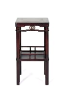 Chinese hardwood pedestal table, 20th century