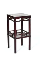 Chinese hardwood pedestal table, 20th century