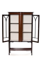 Edwardian mahogany and inlaid display cabinet, 20th century