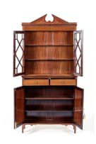 Georgian style mahogany and inlaid display cabinet, 19th century