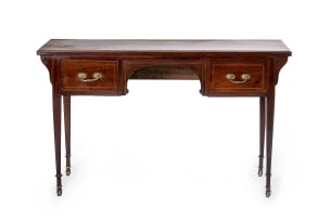 Georgian style mahogany writing table, 19th century