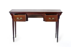 Georgian style mahogany writing table, 19th century