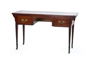 Georgian style mahogany writing table, 19th century