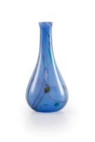 Liz Lacey; Lilac baluster-form glass vase with coloured cane and millefiori inclusions