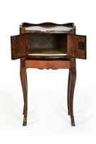 Louis XV style kingwood, marble and brass-mounted bedside cabinet, 19th century