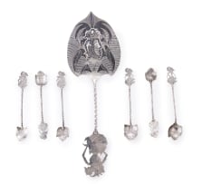 A Yogya silver serving set, Yogyakarta, 800 standard, 20th century