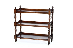 Victorian three-tiered mahogany dumb waiter, 19th century