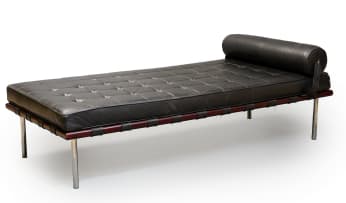 Ludwig Mies van der Rohe; 'Barcelona Daybed' after a design by Ludwig Mies van der Rohe