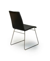 Haldane Martin; Set of eight black leather dining chairs attributed to Haldane Martin, South Africa