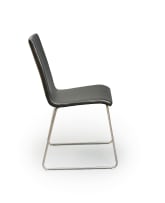 Haldane Martin; Set of eight black leather dining chairs attributed to Haldane Martin, South Africa