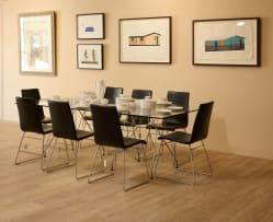 Haldane Martin; 'Weightless' glass and steel dining table attributed to Haldane Martin, South Africa