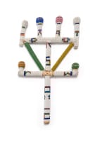 Unrecorded artist, Ndebele; Izitshingwane (Telephone Pole Dancing Stick); Abstract Composition, two