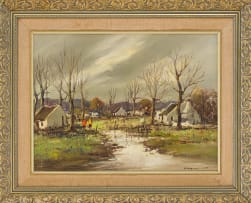 Christiaan Nice; Cottages with Stream