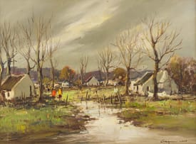 Christiaan Nice; Cottages with Stream