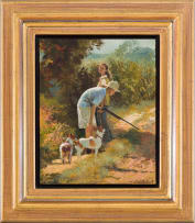 Mari Vermeulen-Breedt; Kinders op Pad Om Duiwe te Jag op, Highveld (Children on Their Way to Go Hunt doves, Highveld)