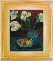 Maggie Laubser; Lilies in a Blue Vase