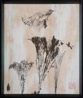 Jeanne Hugo; A Silk Song Stain, triptych