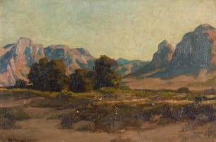 Edward Roworth; Landscape with Mountains in the Distance