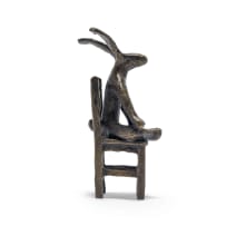 Guy du Toit; Meditating Hare on a Chair