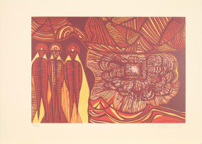 Cecil Skotnes; Untitled (Miners), from Man's Gold portfolio