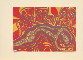 Cecil Skotnes; Untitled (Figures), from Man's Gold portfolio