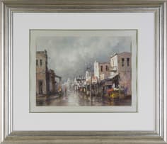 Christiaan Nice; Street Scene with Figures