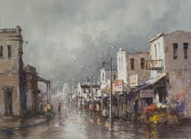 Christiaan Nice; Street Scene with Figures