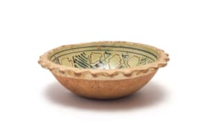 Hylton Nel; Bowl with frill rim, with diamond motif