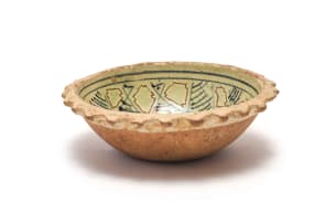 Hylton Nel; Bowl with frill rim, with diamond motif