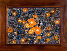 Esias Bosch; Tile decorated with butterfly and floral motif