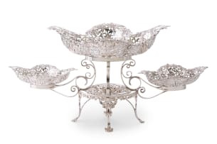 An Edward VII silver epergne, James Dixon & Sons Ltd, Sheffield, 1910