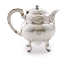 An Edward VII Irish silver teapot, T Weir & sons, Dublin, 1920