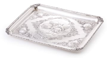 A silver tray, Henry Matthews, Birmingham, c. early 20th century
