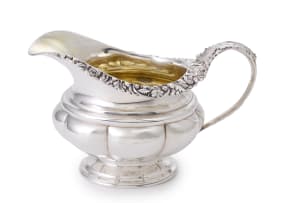A George IV silver milk jug, John Walton, Newcastle, 1827