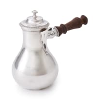 A possibly French silver chocolate pot, c.1880