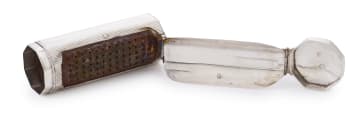 A Victorian Dutch silver nutmeg grater, maker's mark CK, Netherlands, 1879