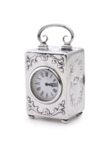 An Edward VII silver carriage clock, William Comyns & Sons Ltd, London, 1902