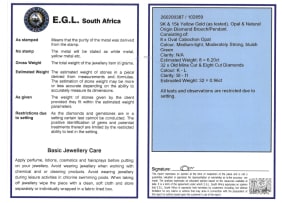 Opal and diamond pendant brooch