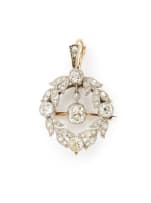 Diamond brooch pendant