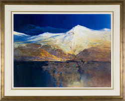 Mel Brigg; Abstract Landscape with Lake and Mountains