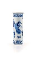 A Chinese blue and white beaker vase, 19th century