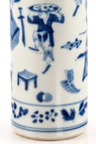 A Chinese blue and white beaker vase, Qing Dynasty, early 20th century