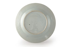 A Chinese blue and white circular dish, Qing Dynasty, 18th century